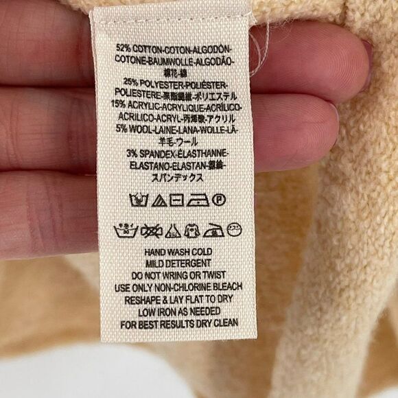 Free People Strawberry Fields Sweater Cowl Neck Swingy Soft Cream Women Small - Picture 13 of 14